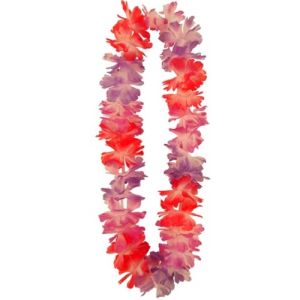 Hawaiian Fancy Dress Lei Garland - Pink/Purple 