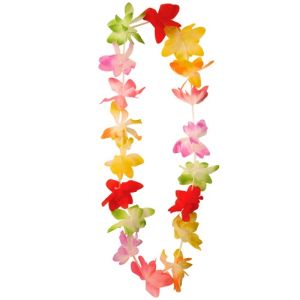 Hawaiian Fancy Dress Lei Garland - Pastel/Bright