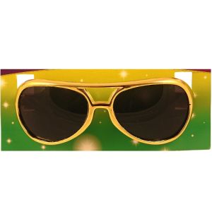 Elvis Fancy Dress Sunglasses - Gold