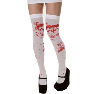 Hold Up Stockings with Blood Print