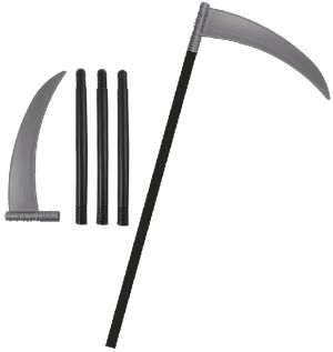 Halloween Plastic 4 Piece Grim Reaper Scythe