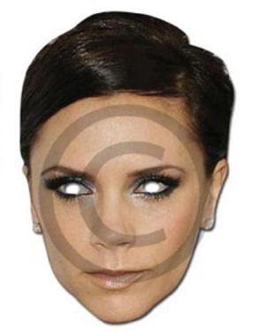 Celebrity Fancy Dress Mask - Victoria Beckham Card Mask