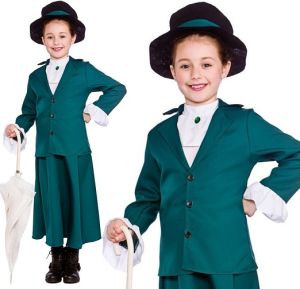 Girl Victorian Nanny Fancy Dress Costume 