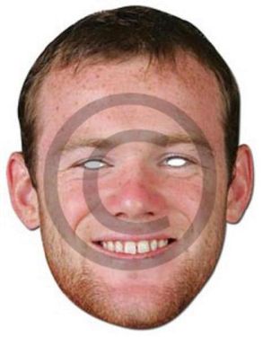 Celebrity Fancy Dress Mask - Wayne Rooney Card Mask