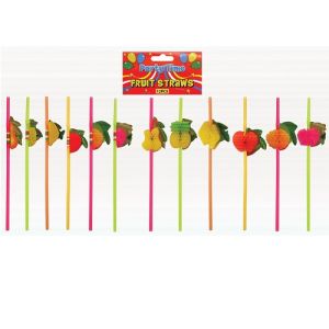 Hawaiian Fancy Dress Pack of 12 Drinking Straws