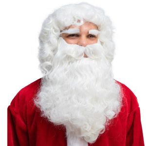 Father Christmas Fancy Dress Wig, Eyebrows & Beard Set