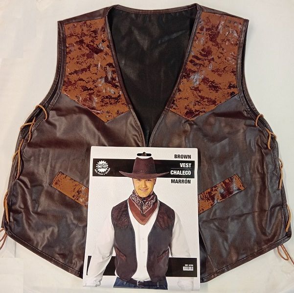 Mens Waistcoat Leather Cowboy Waistcoat Mens Leather Biker Vest