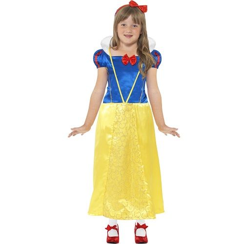 Girls Snow Princess Fancy Dress Costume S M