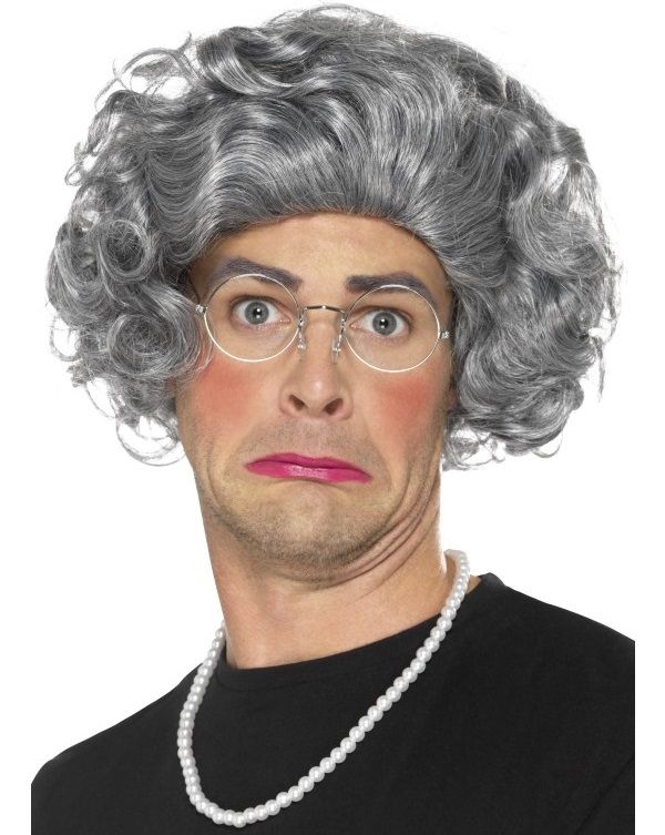 Old Lady Granny Wig Kit by Doodys Fancy Dress Bradford West Yorkshire