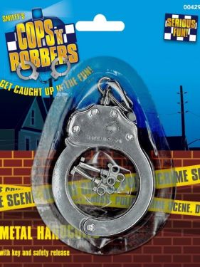 Police Fancy Dress Metal Handcuffs