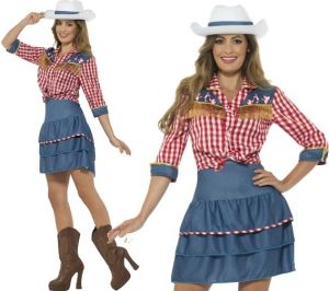 Ladies Rodeo Doll Cowgirl Costume 
