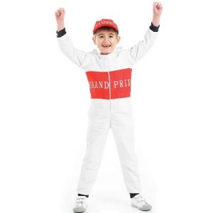 Childrens Racing Driver Fancy Dress Costume - M, L & XL