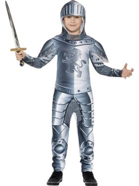 Childrens Armoured Knight Costume 