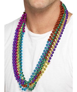 80s Party Neck Beads x 6 Colours in Pack