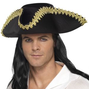 Adult Fabric Pirate Tricorn Hat 