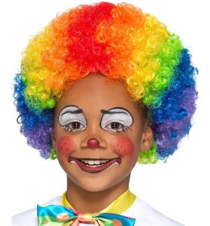 Childs Unisex Crazy Clown Wig - Rainbow
