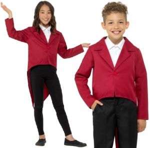 Childs Fancy Dress Red Tailcoat Jacket