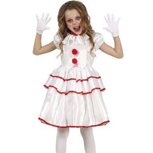 Girls Halloween Horror Clown Costume