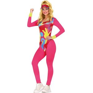 Ladies Psychedelic Roller Skater Doll Costume