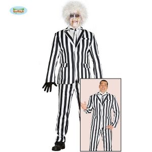 Halloween Striped Crazy Ghost Suit Costume