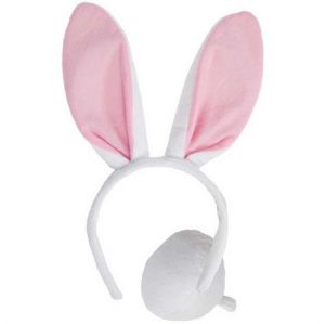 Bunny Set - Ears on band & Tail