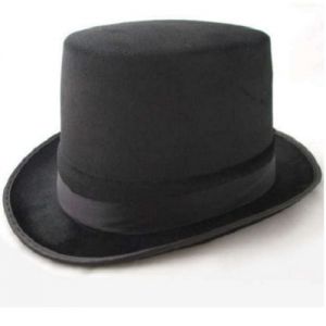 Fancy Dress Top Hat - Topper Hat - Black Velour